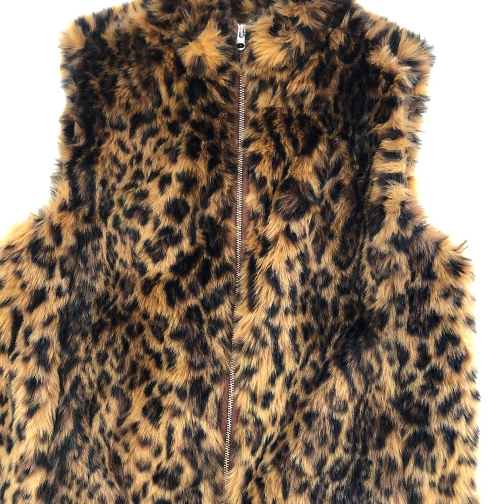 Faux fur jcrew vest